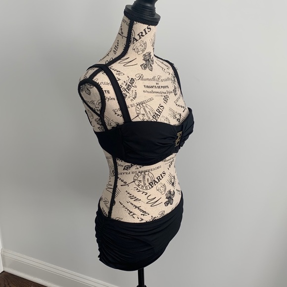 BECCA 2 Piece Swimsuit Bikini w/ Ruched Swim Skirt - Picture 4 of 7